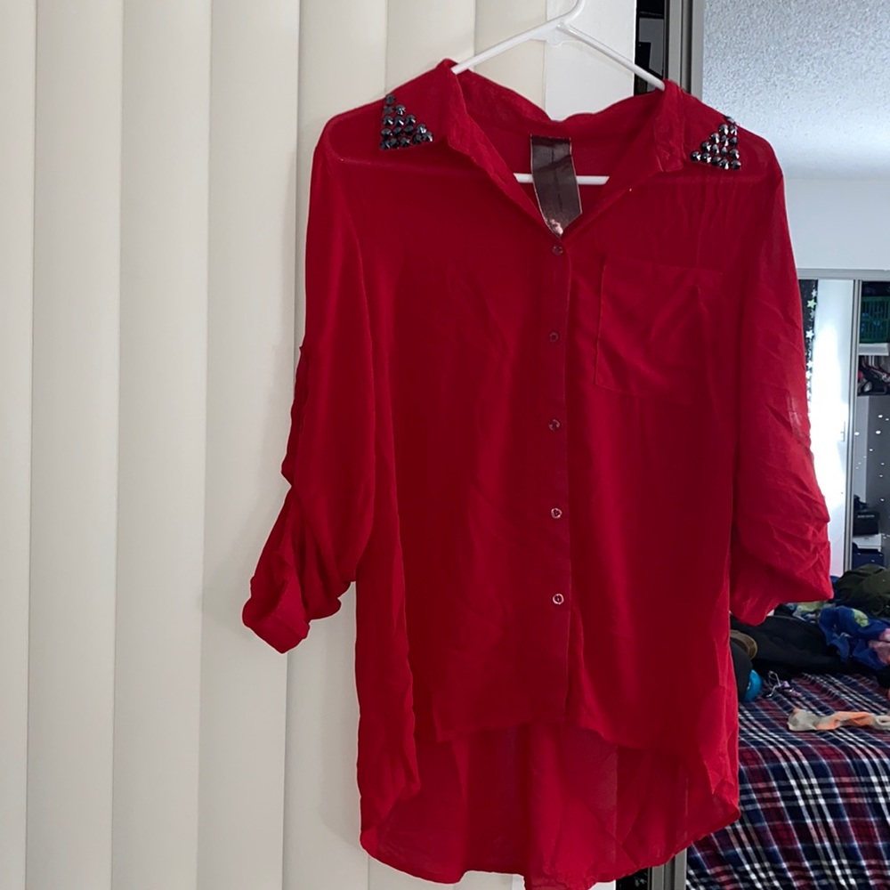 Red blouse